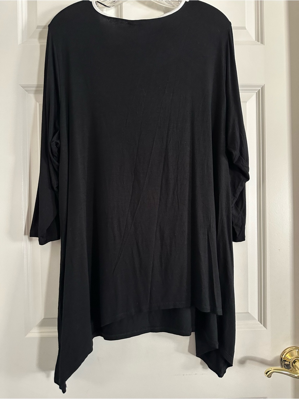 Cable & Gauge Black w/ White Zip Trim Hi-Low Tunic Top, 2X EUC - Picture 9 of 10